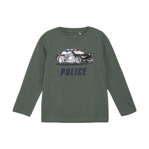 Minymo Langarm-Shirt 134002 Fb.9651 Police Grün