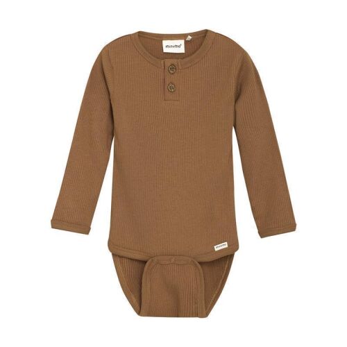 Minymo Langarm-Body 114052 Fb.2200 Ocker Ripp