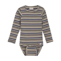 Minymo Langarm-Body 114005 Fb.7337 Gestreift gerippt