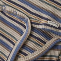 Minymo Langarm-Body 114005 Fb.7337 Gestreift gerippt