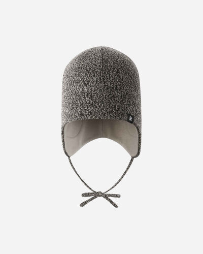 Reima Baby-Beanie mit Ohrklappen Latvat 5300284A Col.9991 Schwarz-Braun melliert