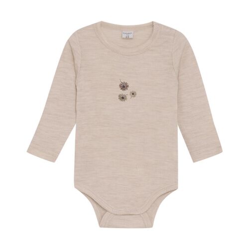 Celavi Langarm Body aus Wolle 330602 Blumen Fb. 5022 Rose Dust