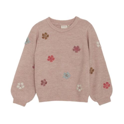 Minymo Pullover 124047 Fb. 5240 bunte Blümchen Rosa