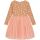 Danamade Langarm Kleid mit Tüllrock DBRANDA - D3125-019 Beige/Rosa Punkte