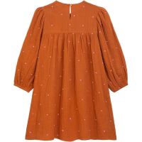 Danamade Langarm Muselin-Kleid DFRANKA - D3125-048 Kupferbraun