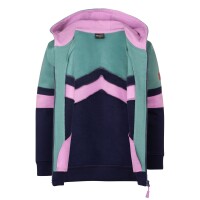 Trollkids Sweatjacke Flekkefjord 766-135 - Türkis/Violett/Rosa