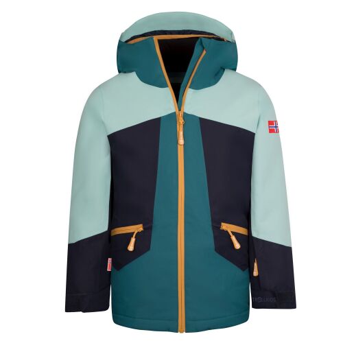 Trollkids Ski-Winterjacke Rauland 554-333 - Dunkelblau/Hellblau/Mango