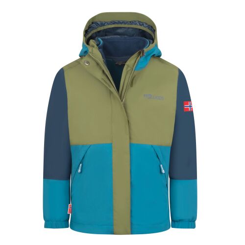 Trollkids 3in1 Jacke Kjerag 570-355 - Blau/Olive/Dunkelblau