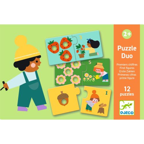 Djeco Puzzle duo Erstes Zählen grün 8272