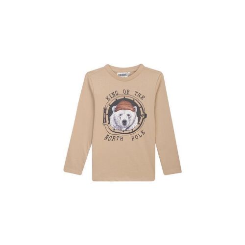 Someone Langarm Shirt Beaufort-SB-03-E - Beige mit Eisbär