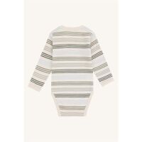 Hust & Claire Langarm-Body aus Wolle-Viskose Baloo 3-Stripes 38375-4501 gestreift creme/grün/hellblau