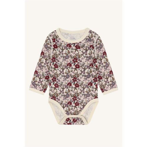 Hust & Claire LA-Body aus Wolle-Viskose Baloo Flor 38392-3290 Creme/violette Blumen