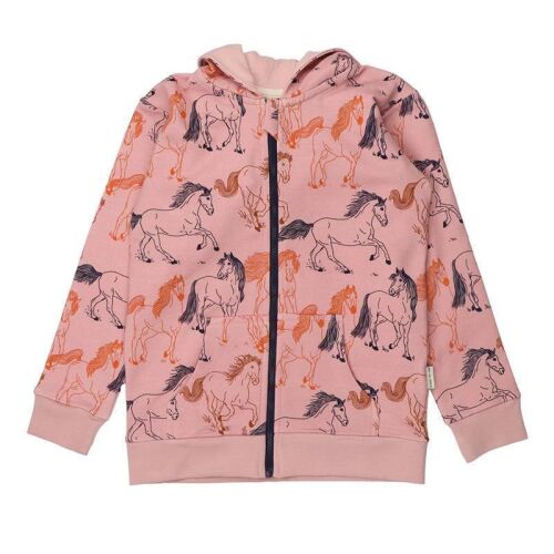 Walkiddy Sweatjacke Wind´s Path WP42-223 Pferde Altrosa