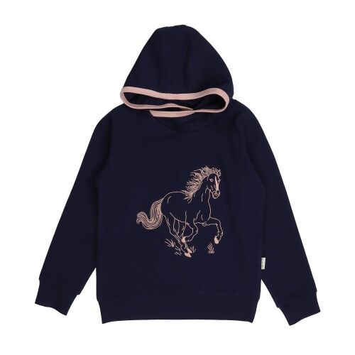 Walkiddy Hoodie Wind´s Path WPAD42-511 Pferd Dunkelblau/Rosa