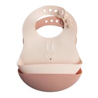 Trixie 2 Lätzchen aus Silikon Hase 96-644 Rosa