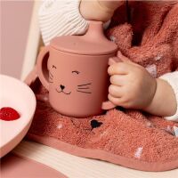 Trixie Silikon Trinklernbecher Katze 96-424 Rosa