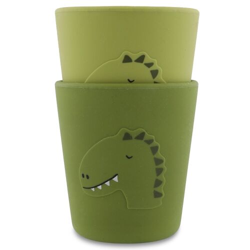 Trixie Silikon Becher 2-Pack 96-417 Dino grün