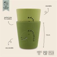 Trixie Silikon Becher 2-Pack 96-417 Dino grün