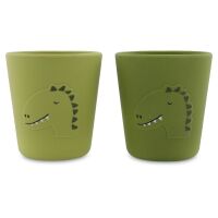 Trixie Silikon Becher 2-Pack 96-417 Dino grün