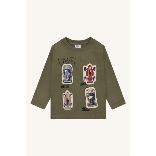 Hust & Claire Langarm-Shirt Anton Racing11041-3919 Khaki