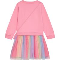 Danamade Langarm Kleid mit Tüllrock DMARA - D3125-012 Rosa/Regenbogen