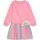 Danamade Langarm Kleid mit Tüllrock DMARA - D3125-012 Rosa/Regenbogen