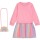 Danamade Langarm Kleid mit Tüllrock DMARA - D3125-012 Rosa/Regenbogen