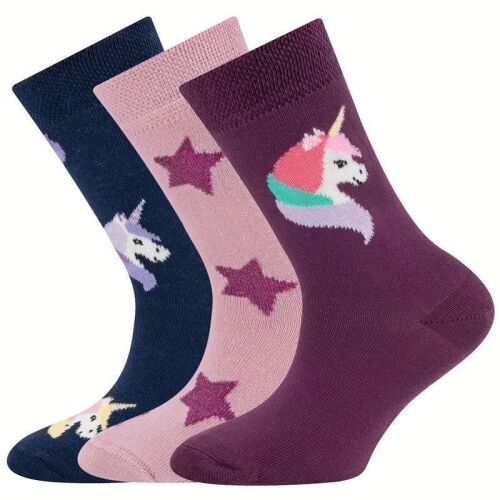Ewers Socken 3er Pack Einhörner 201597-0001 Navy/Rosa/Lila
