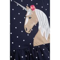 Danamade Langarm Kleid DFERAY D3125-037 - Navy mit Einhorn