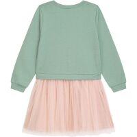 Danamade Langarm Kleid mit Tüllrock DLINNEA - D3125-015 Mint/Rosa mit Reh