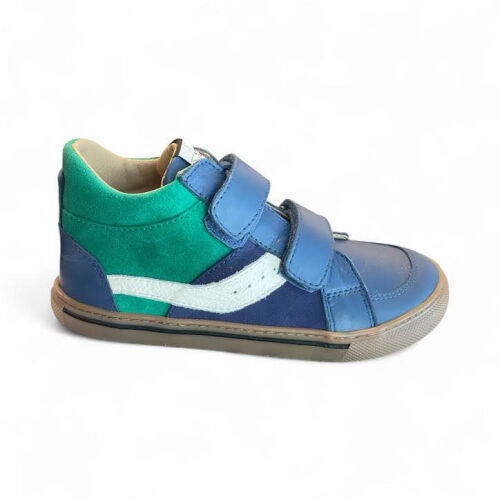 acebos Barfußschuhe/Halbschuhe EGEO 1454 Blau/Grün mit weiß