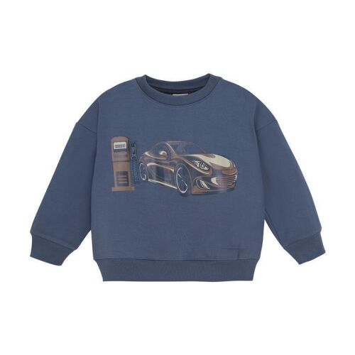 Minymo Sweatshirt 134124-7150 Blau mit Auto