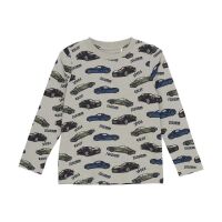 Minymo Langarm-Shirt 134113-2306 Rennautos auf Beige