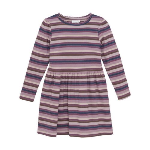 Minymo Langarm-Kleid 124144 Fb.6940 lila-gestreift