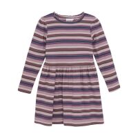 Minymo Langarm-Kleid 124144 Fb.6940 lila-gestreift