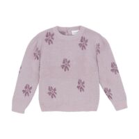 Minymo Pullover 124126 Fb. 6051 Rosa mit violetten Blumen