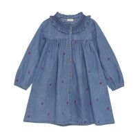 Minymo Langarm-Kleid 124020 Fb. 7470 Kirsche Jeansoptik