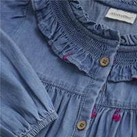 Minymo Langarm-Kleid 124020 Fb. 7470 Kirsche Jeansoptik