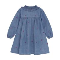 Minymo Langarm-Kleid 124020 Fb. 7470 Kirsche Jeansoptik