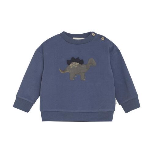 Minymo Baby-Sweater 114129-7150 Blau mit Dino