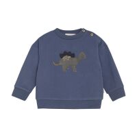Minymo Baby-Sweater 114129-7150 Blau mit Dino