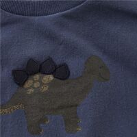 Minymo Baby-Sweater 114129-7150 Blau mit Dino