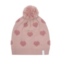 Minymo Strickmütze mit Bommel 164054 Fb.5240 Herzen...