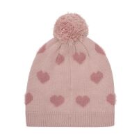 Minymo Strickmütze mit Bommel 164054 Fb.5240 Herzen...