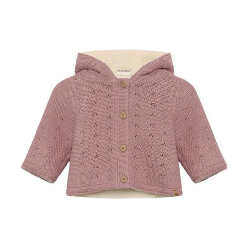 Minymo Strickjacke/Teddyjacke gefüttert 114156 Fb.4200 Altrosa