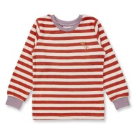 Sense Organics Pyjama Frottee 2529218-391043 Blume gestreift coral/weiß