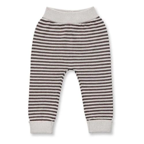 Sense Organics Baby-Strickhose Pablo 2527110-891015 Creme-Braun gestreift