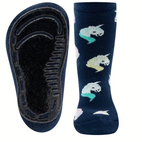 Ewers Anti-Rutsch-Socken Einhörner 221381-1139 navy