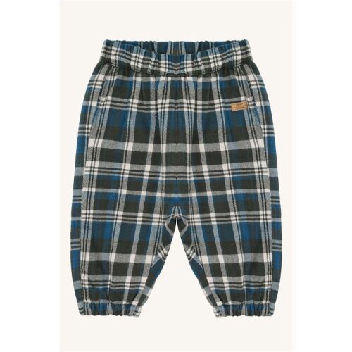 Hust & Claire Baby-Stoffhose Tobby 31227-3461 gefüttert grün-blau-beige kariert