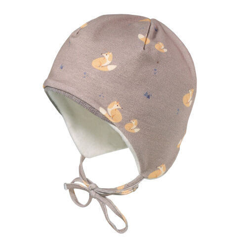 Maximo Babymütze Füchse gefüttert 55500-156300 Col.89  Beige